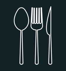 icon fork knife spoon kitchen design vector illustration eps 10