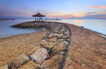 Karang beach Sanur, Bali, Indonesia in the morning