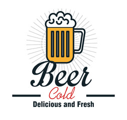 icon beer cold drink design vector illustration eps 10