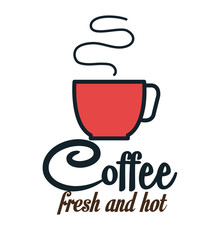 icon cup coffee hot fresh design vector illustration eps 10