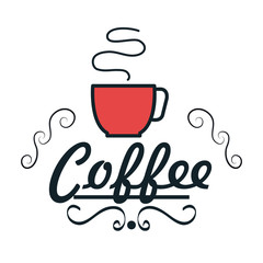 icon cup coffee hot fresh design vector illustration eps 10