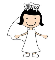 wife character married just vector illustration design