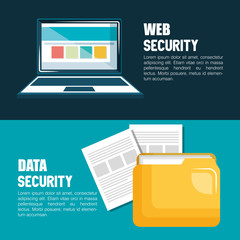 technology data digital security design vector illustration eps 10