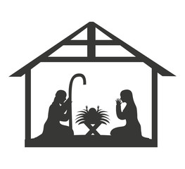 manger stable home isolated vector illustration design
