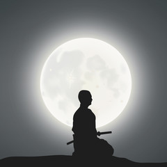 A Samurai Under The Moonlight 