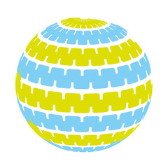 sphere planet symbol icon vector illustration design