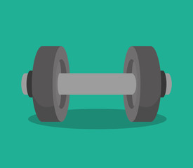 cartoon barbell fitness sport elements design vector illustration eps 10