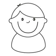 Obraz na płótnie Canvas little cute boy isolated icon vector illustration design