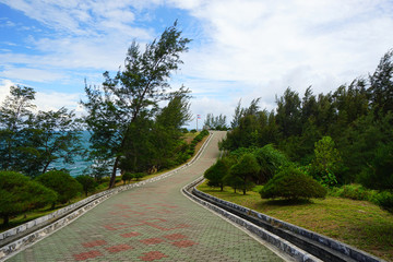 Tip of Borneo scenery during sunny day 