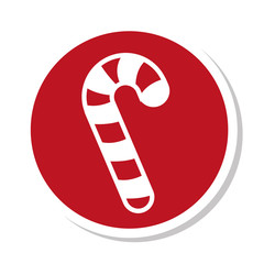 cane christmas decoration icon vector illustration design