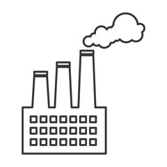 build plant factory pollution icon vector illustration design