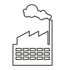 build plant factory pollution icon vector illustration design