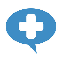 Obraz premium cross medical symbol isolated icon vector illustration design