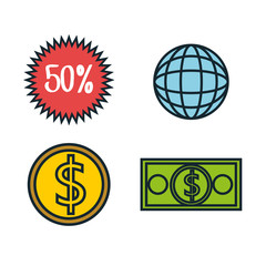 set e-commerce shop online design vector illustration eps 10