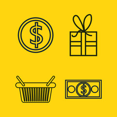 set e-commerce shop online design vector illustration eps 10