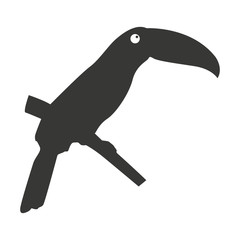 toucan bird silhouette icon vector illustration design