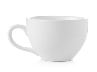 coffee white cup over white background