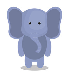 Fototapeta premium cartoon elephant animal plush stuffed design vector illustration eps 10