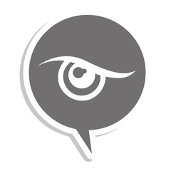 eye view speech bubble vector illustration design