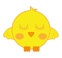 cute bird comic cartoon vector illustration design