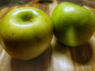 two green apples