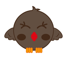 cute bird comic cartoon vector illustration design