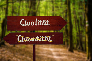 Schild 104 - Qualität