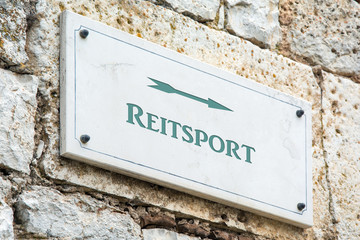 Schild 117 - Reitsport