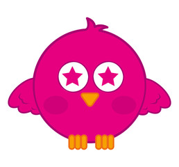 cute bird comic cartoon vector illustration design