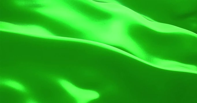 waving fabric texture of the flag with chroma key green screen color background