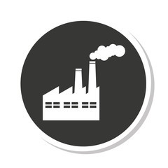 Obraz premium build plant factory pollution icon vector illustration design