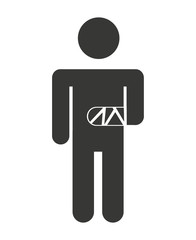 accident person insurance concept icon vector illustration design