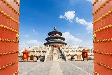 The beauty of the ancient temple,Temple of Heaven in Beijing,China