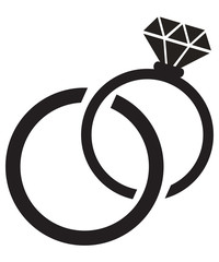 Wedding rings icon