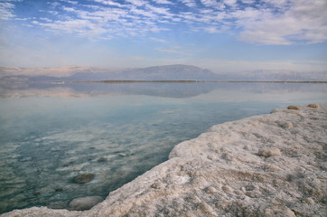 Dead Sea. View of the Jordanian mountains