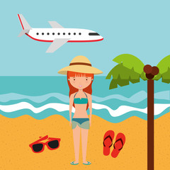 best summer vacation holiday vector illustration design