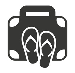 suitcase travel isolated icon vector illustration design