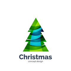 Vector abstract geometric Christmas tree icon