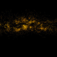 Fototapeta premium Gold milky way glittering star magic dust on background