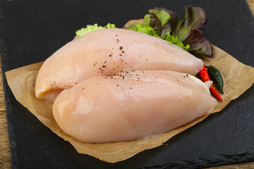 Raw chicken breast