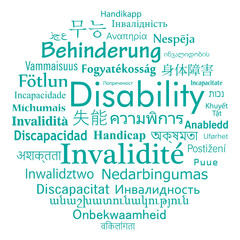 Disability word cloud