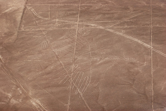 Nazca Lines seen from helicopter, Peru
