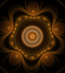 Abstract fractal shape computer generated image