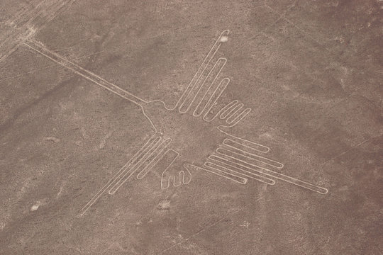 Nazca Lines seen from helicopter, Peru
