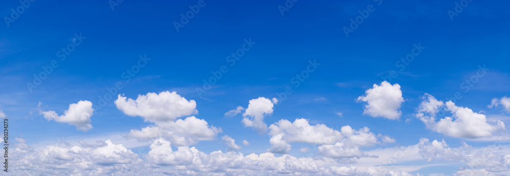 Wall mural beutyful blue sky with white cloud. panorama.