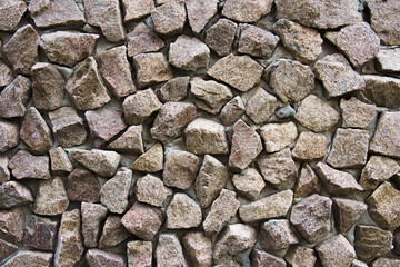 Стена облицованная камнем
