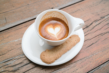 cappuccino cup.coffee close up
