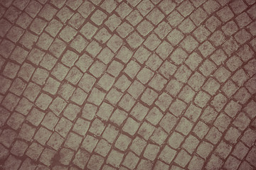 Pavement texture. Background of old cobblestone pavement.