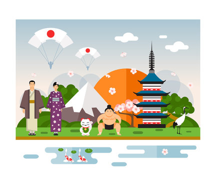 Landmarks and symbols of Japan