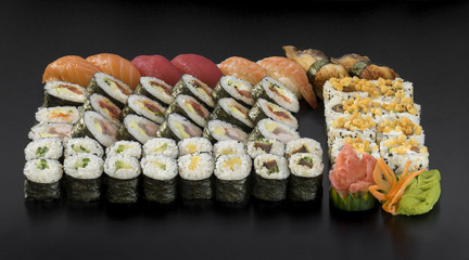 Mix colorful sushi, Traditional japanese food